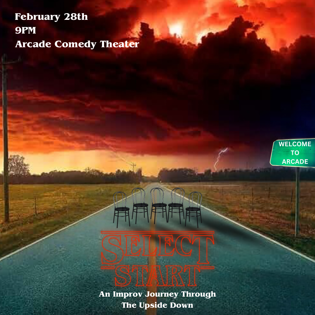 In 1980s Pittsburgh, amateur D&D and improv group, Select Start, witness supernatural forces and secret government exploits. Throughout the show, they’ll be searching for answers by using a variety of short form improv games to unravel a series of extraordinary mysteries. 