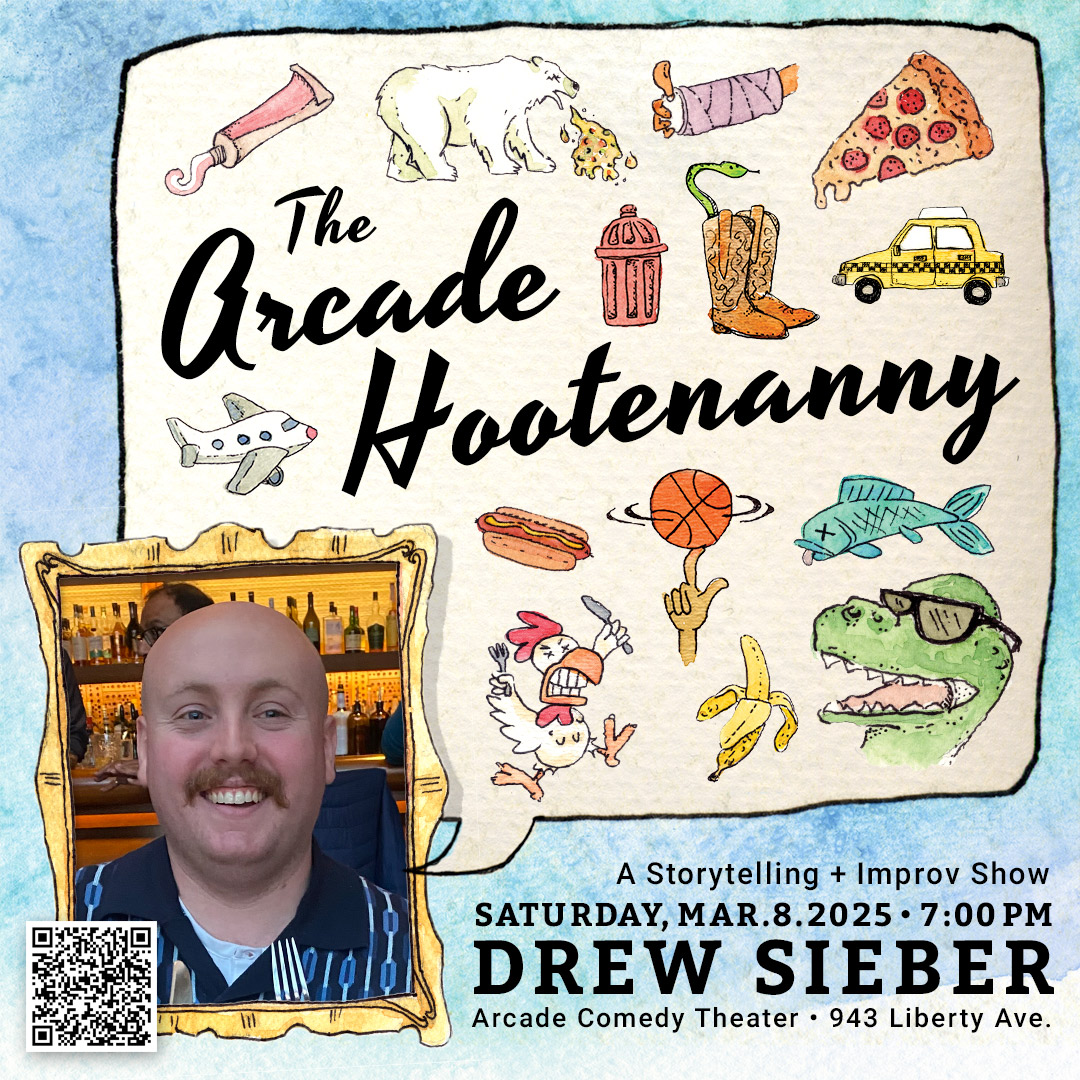 The Arcade Hootenanny features Pittsburgh's best improvisers creating comedy from a guest monologist's true stories.