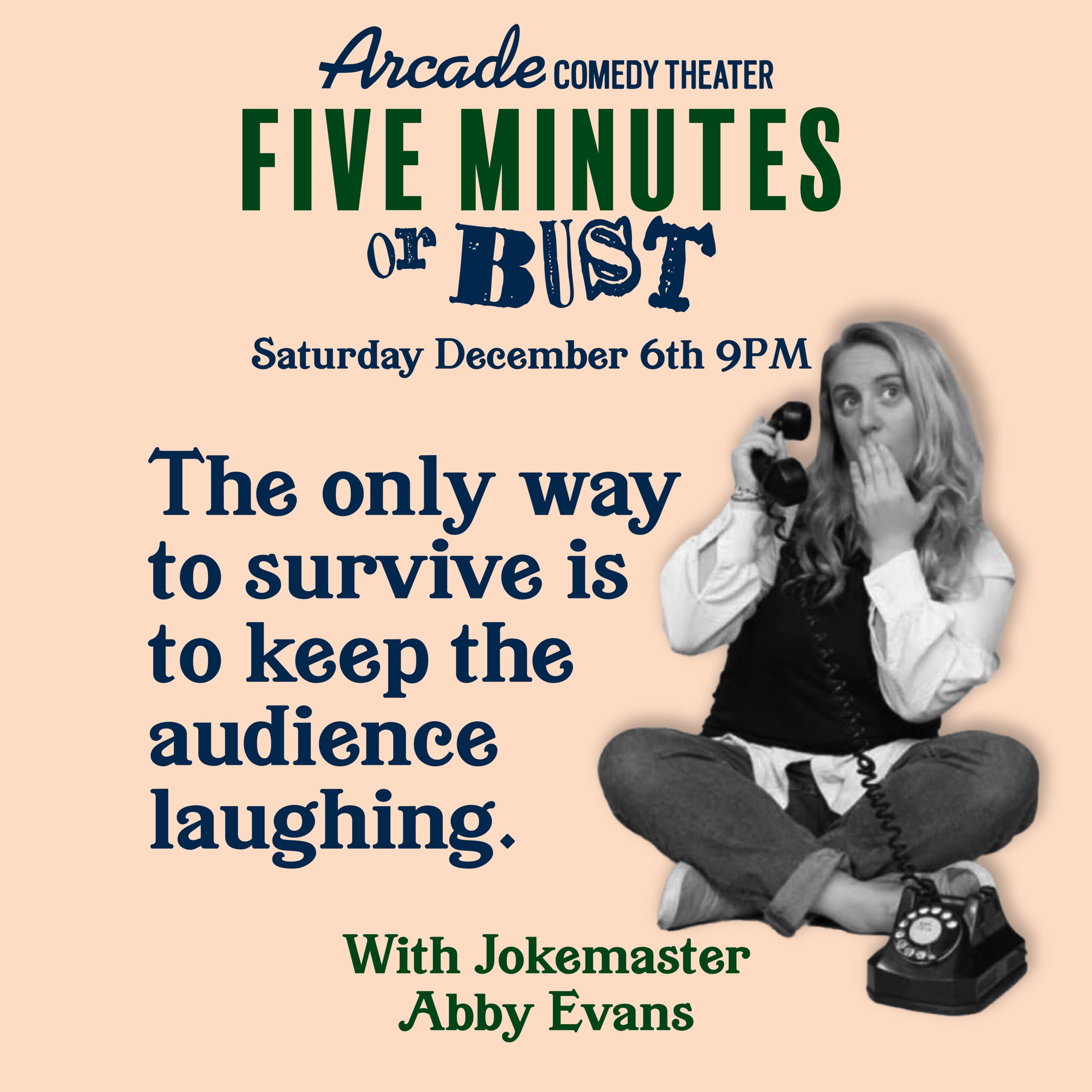 Last Five Minutes or Bust of the year! Who will be victorious? If the audience isn't laughing, the comic will be given an early ejection. Fear the wrath of the Joke Master!