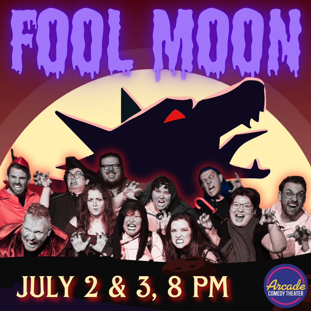 Fool Moon is a furry and frenzied live game show where some comedians are not what they seem! Now two nights only for Anthrocon, see if the Werewolves manage to devour the town, or the townsfolk manage to stop them!